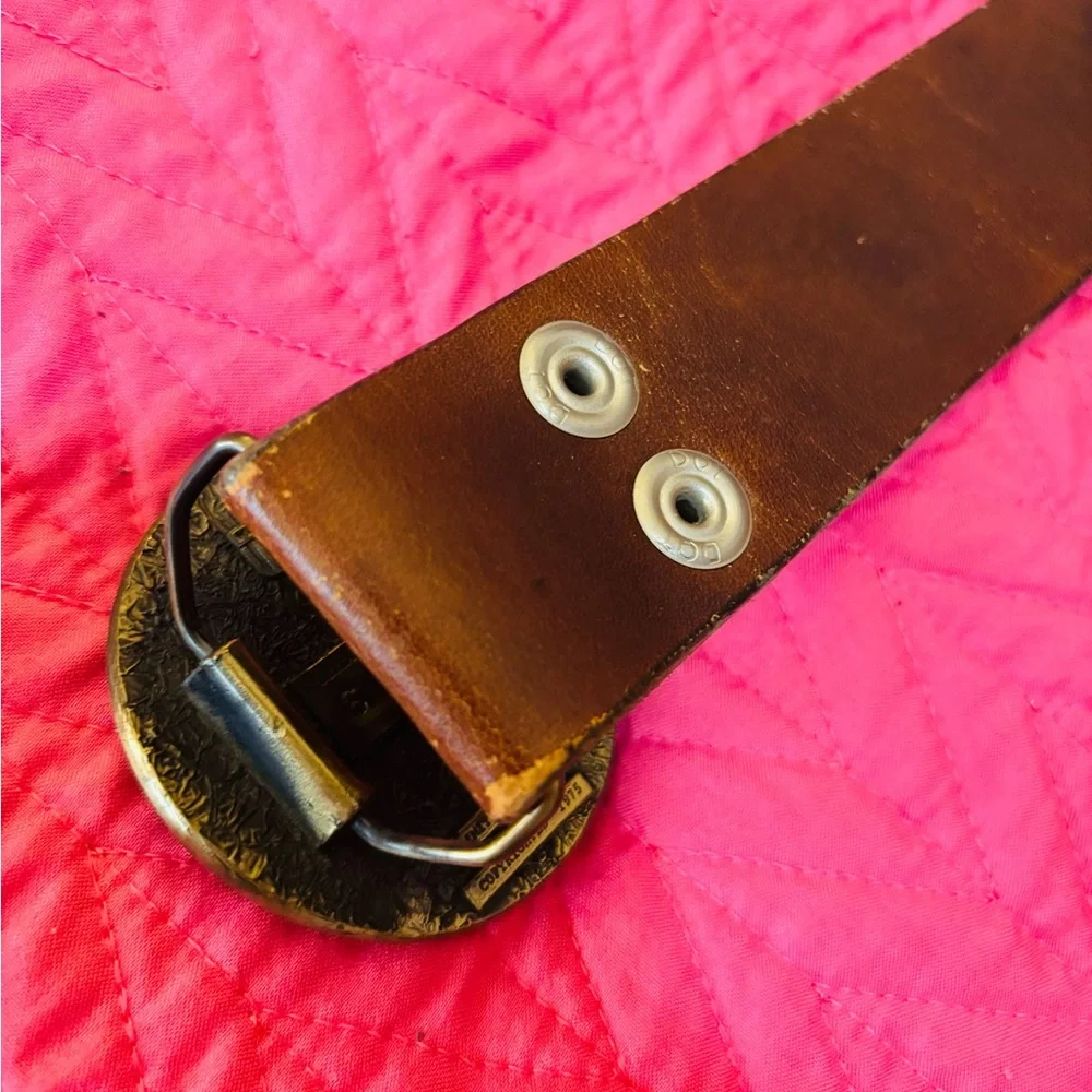 BMW LIMITED EDITION VINTAGE BROWN LEATHER BELT